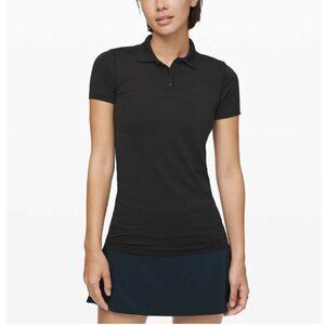 Lululemon Swiftly Speed Polo Short Sleeve Top Shirt Black / Black Silverescent 4